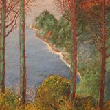 Italian landscape signed painting 20th century