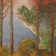 Italian landscape signed painting 20th century