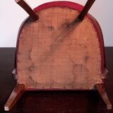Pair of red Art Deco bridges chairs. Fully original. TBE