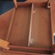 Teak metamorphic coffee tables and tray Johannes Andersen for Trioh, 1960s