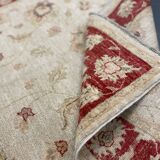 Traditional Living Room Rug, Cream Red Floral Oriental Carpet 119x175cm