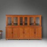 12-Door Monastery or Display Cabinet in Pine, Belgium ca. 1890