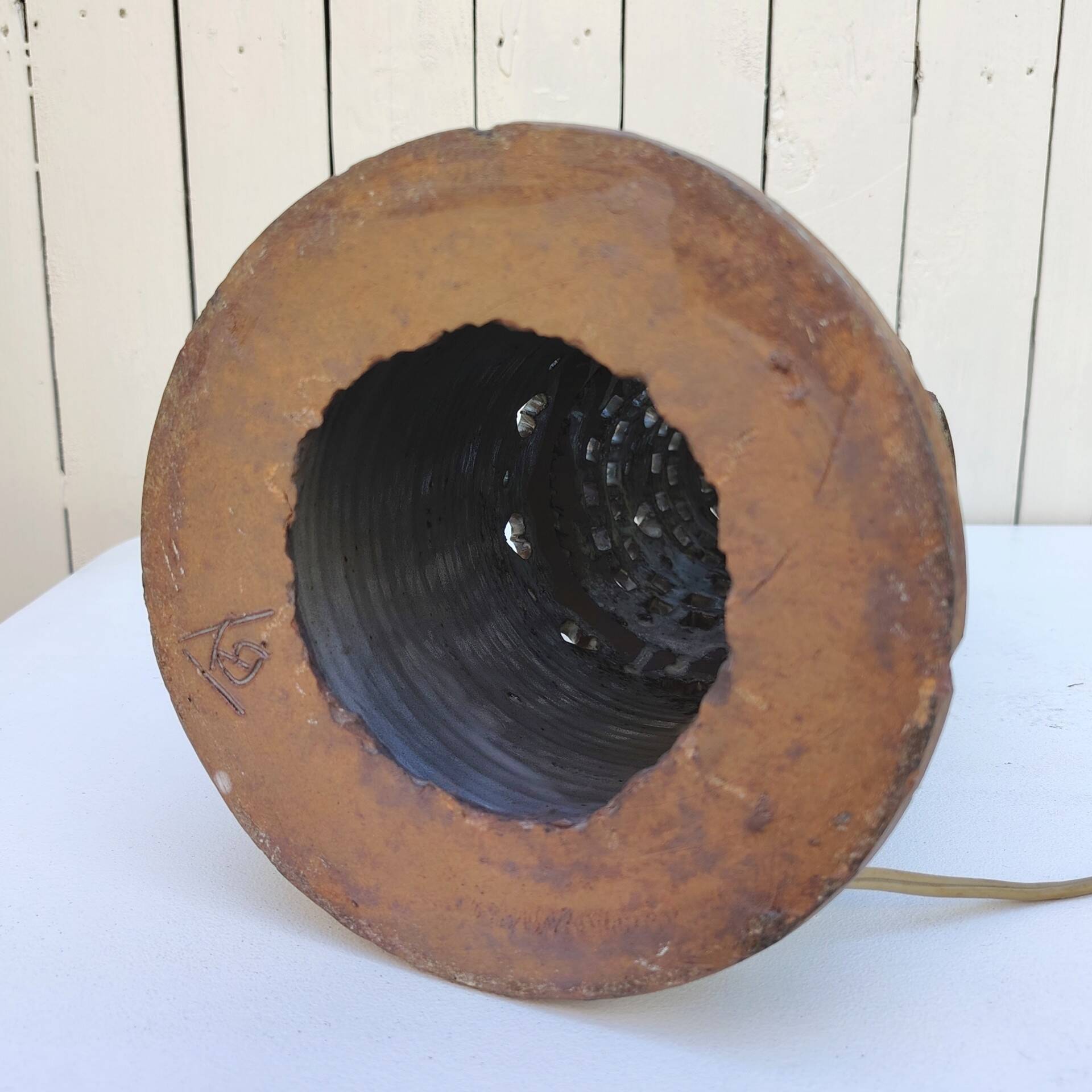 Large lamp base, ceramic, Chantal & Thierry Robert