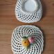 Vintage woven box - Fruit decor in slipware