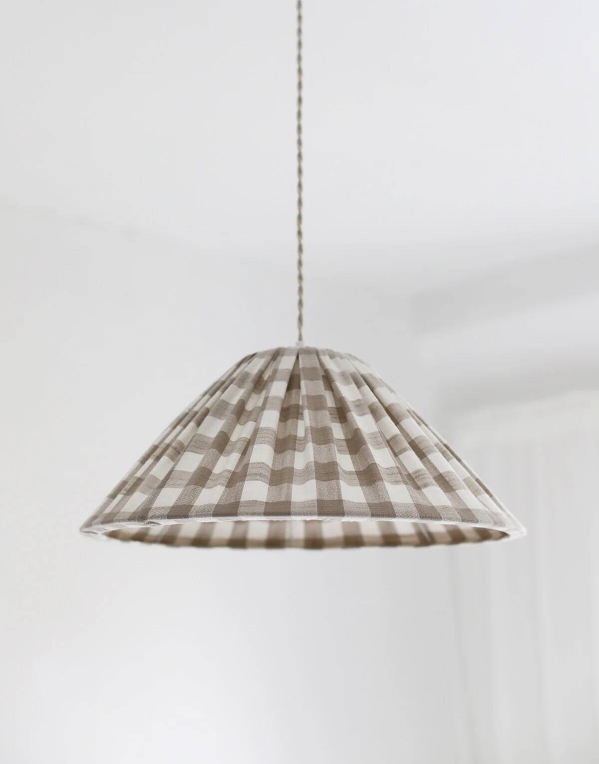 Malala "beige" large tile conical pendant light