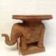 Vintage wicker elephant and rattan table