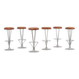 Set of 6 Piet Hein bar stools for Fritz Hansen, Denmark, 1990s