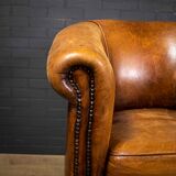 Vintage armchair cuir de mouton
