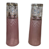 Paire de vases verre émaillé