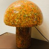 Orange mushroom lamp from Peill and Putzler, 1970s