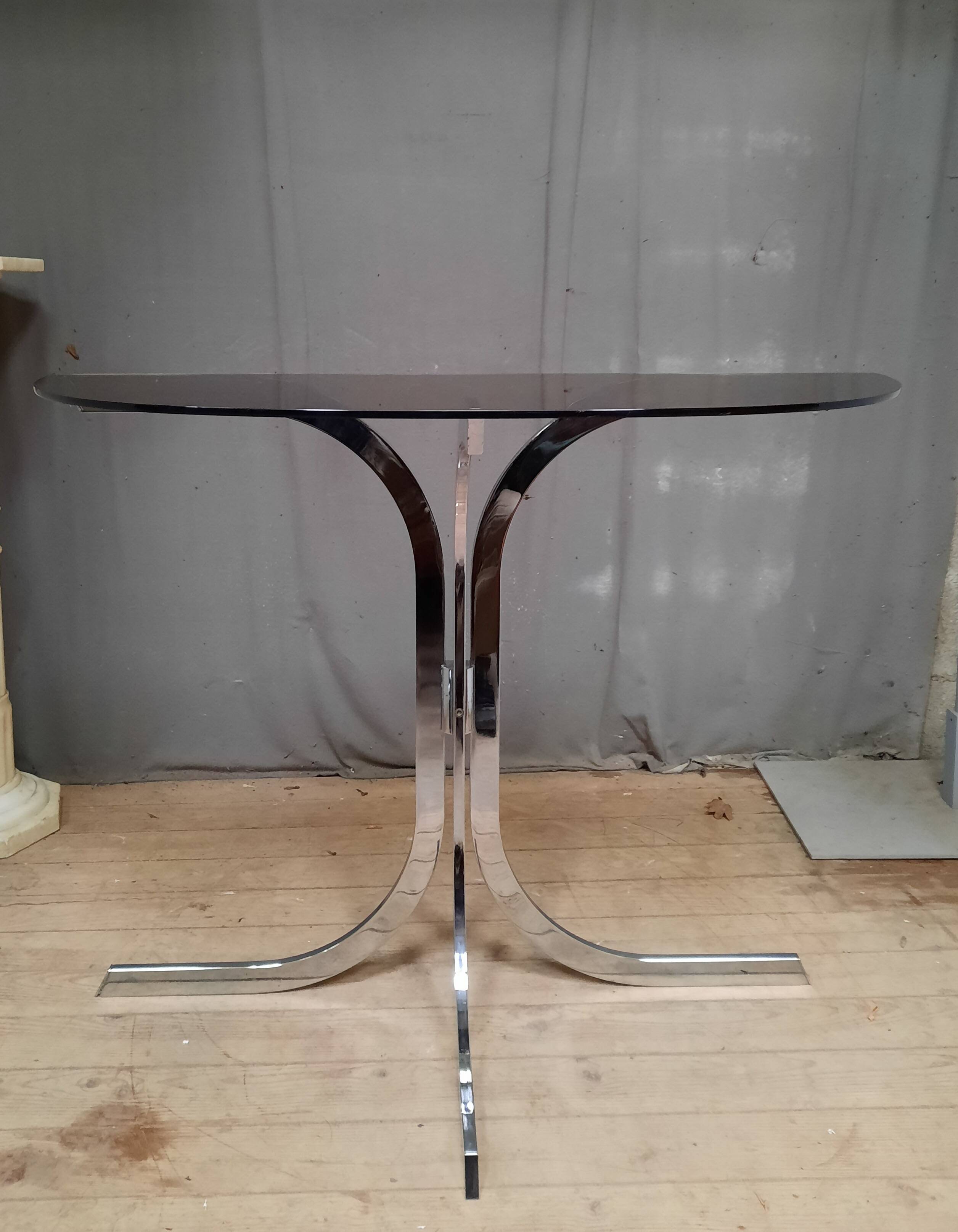 Designer glass and metal console