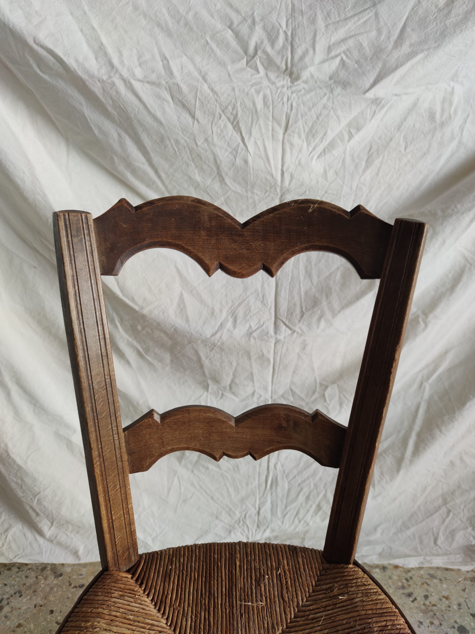 Mulched wooden chair