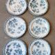 Six LG "Righi" iron earthenware plates