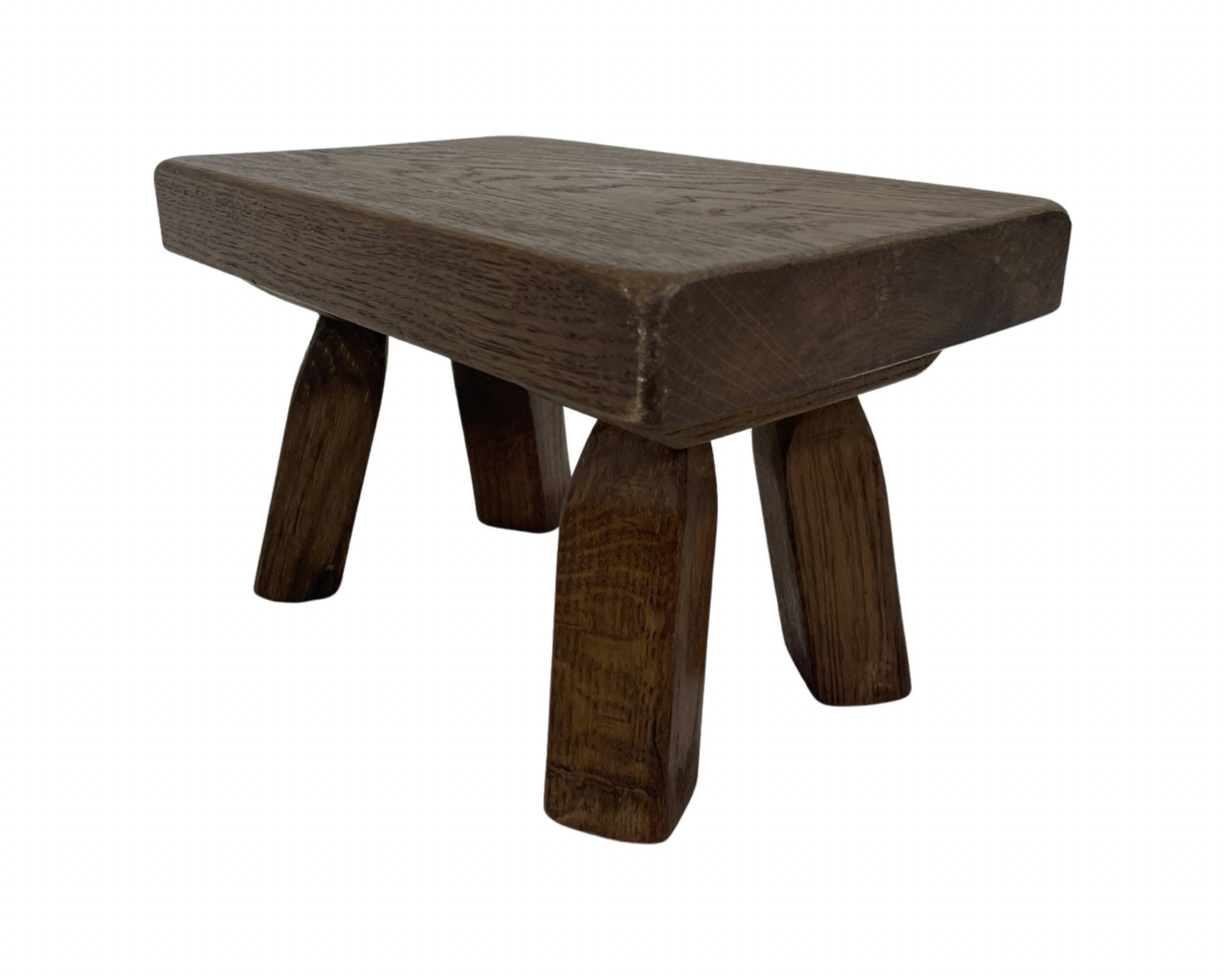 Vintage footstool stool minimalist brutalist