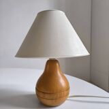 Wooden ball table lamp