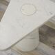 White marble side table