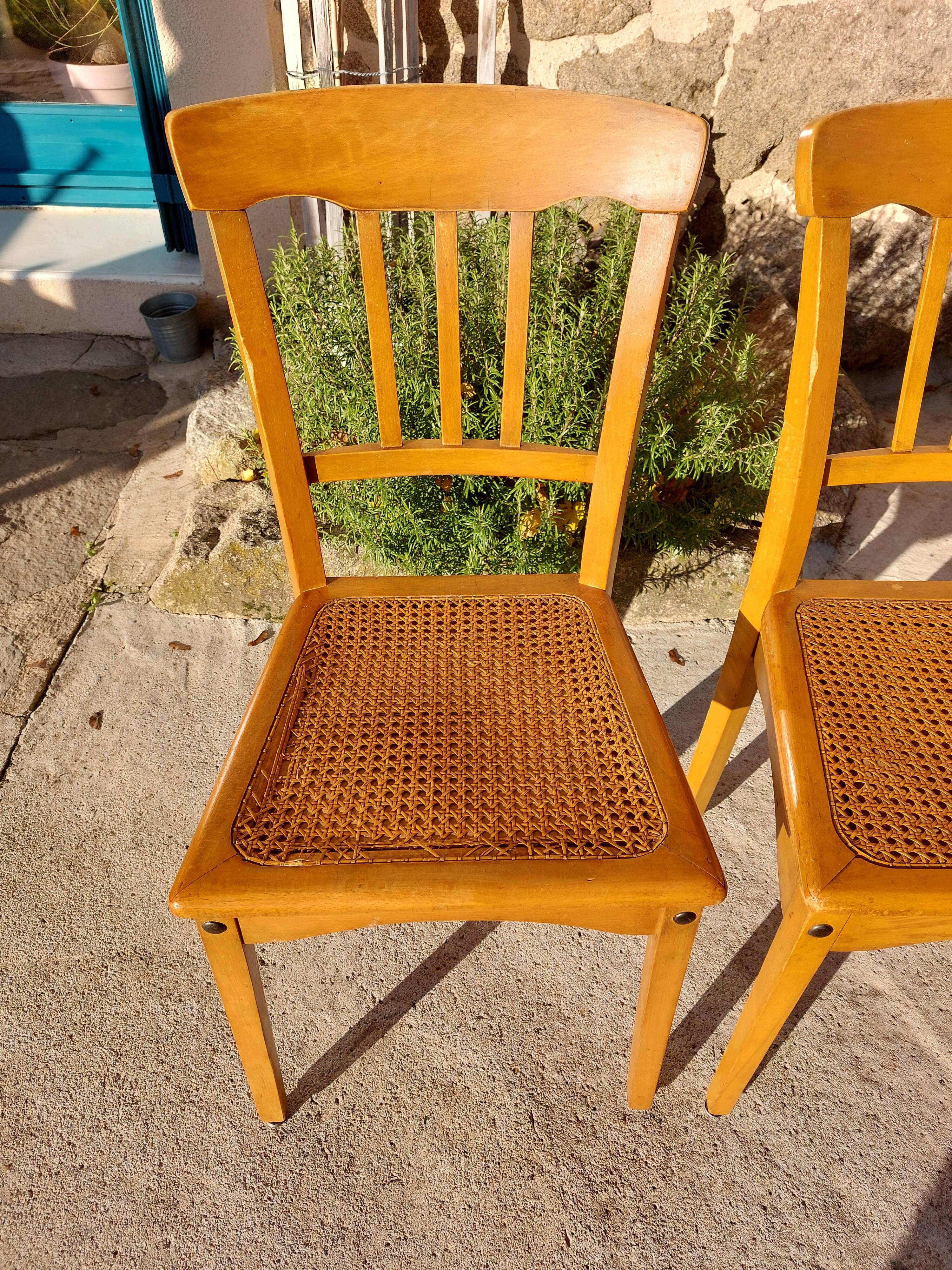 Stella chair pair, caned