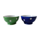Duo of bowls with klein blue and pistachio green Longchamp 50s