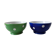 Duo of bowls with klein blue and pistachio green Longchamp 50s