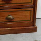 Armoire d'apothicaire vintage en acajou avec tiroirs