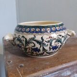 Hand painted Desvres style pot