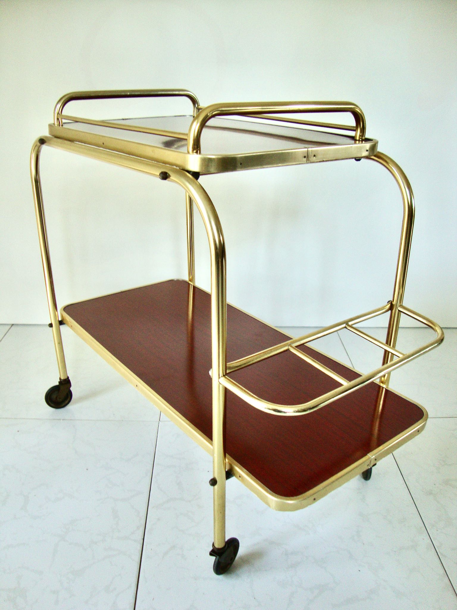 Vintage dessert with serving tray