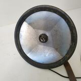 Old patinated metal workshop lamp