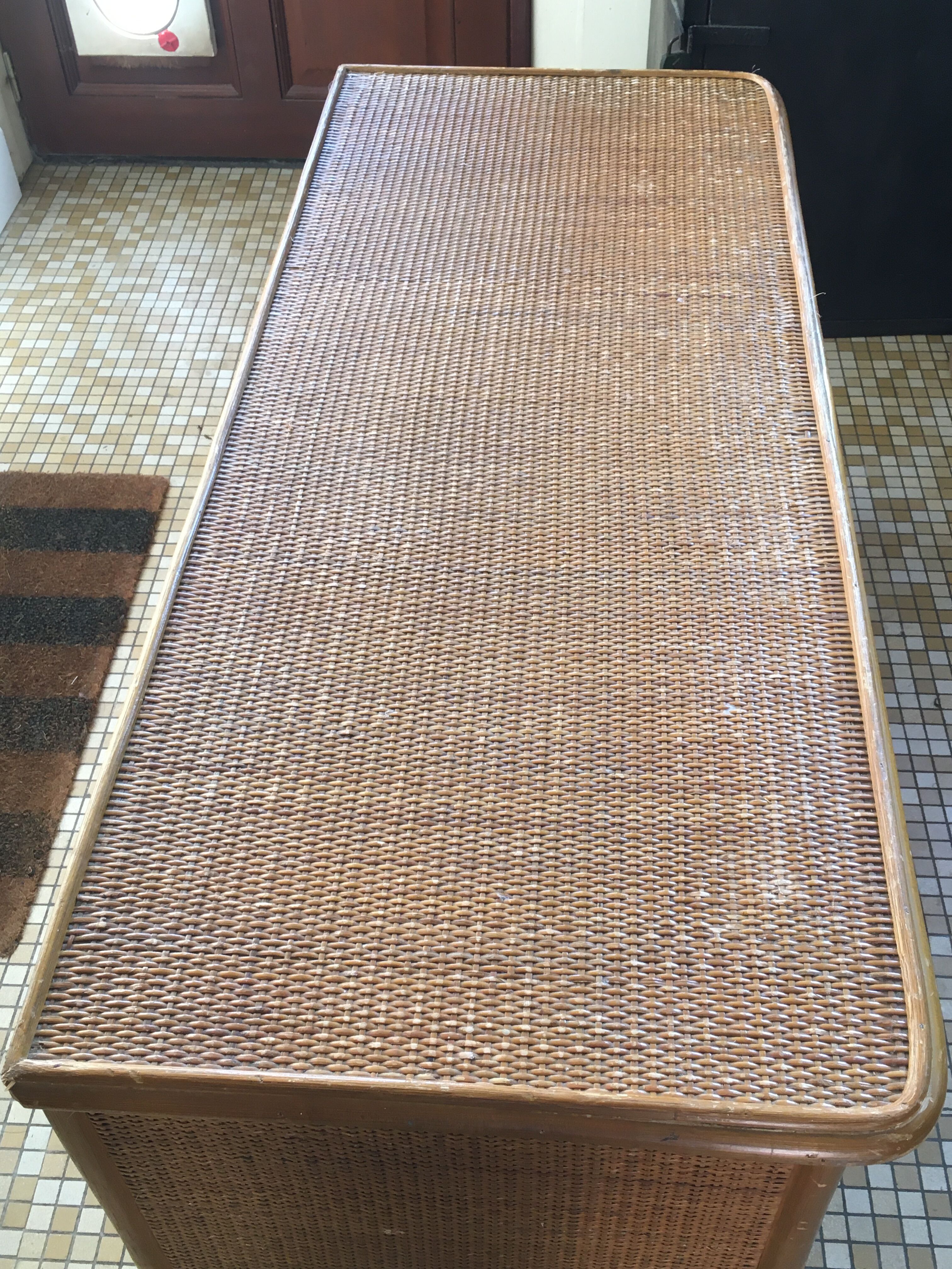 Low rattan furniture