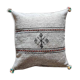 Coussin berbère gris clair fait main en coton