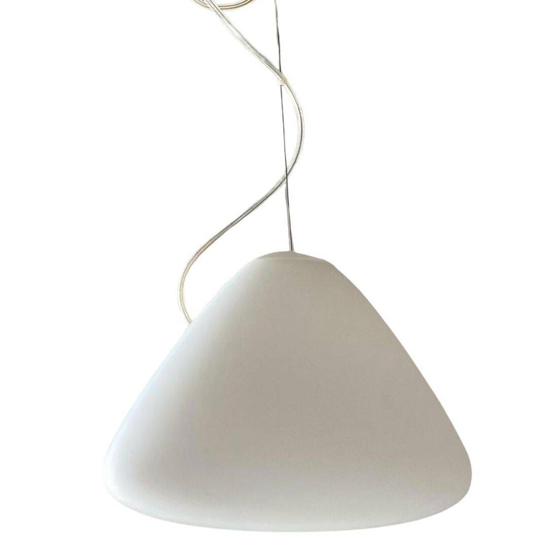 White glass pendant " Capsule " designed by Ross Lovegrove for Artemide. Italy 2010