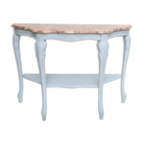 Blue laqué wooden console