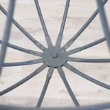 Vintage Large Iron Balloon Chandelier, 12 Bulbs