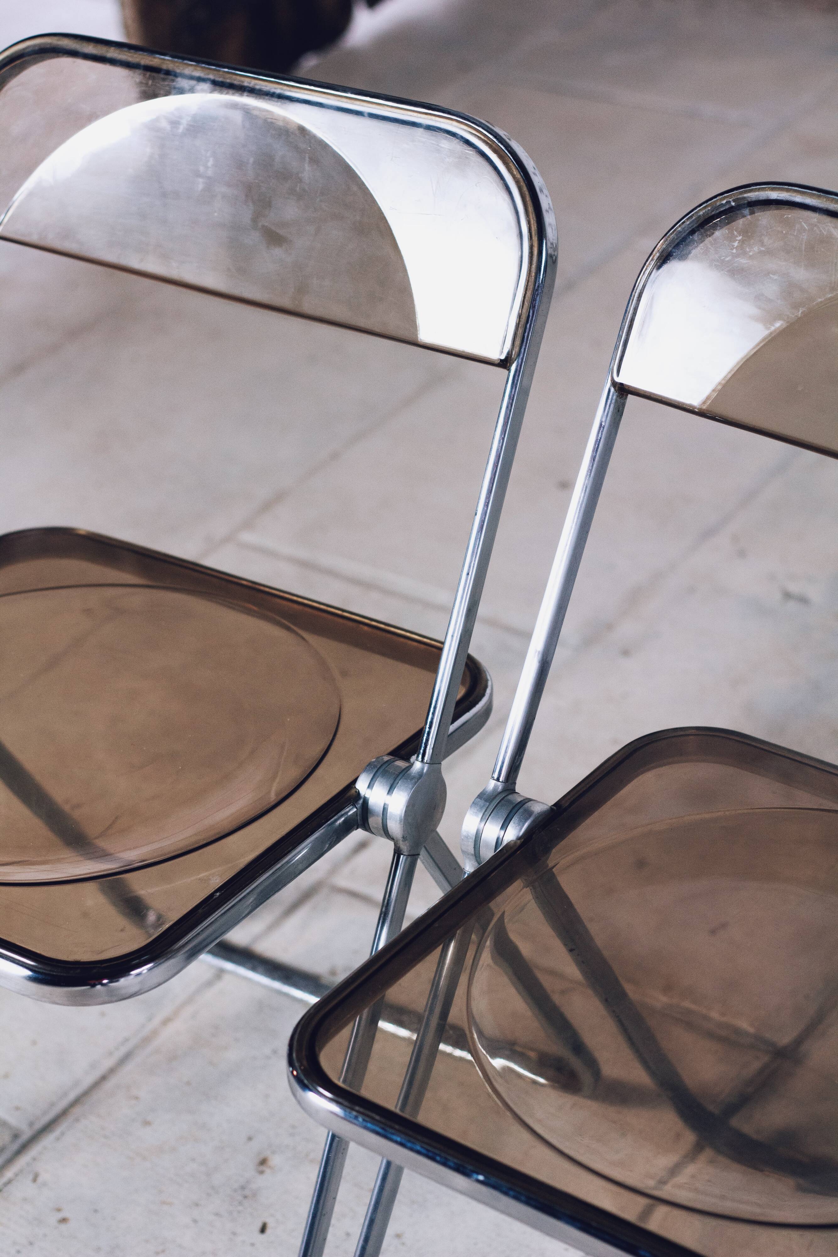 Plia folding chair by Giancarlo Piretti for Castelli, 1970