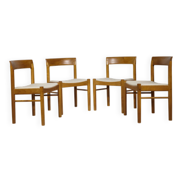 Chaises en teck au design danois par H.W. Klein pour Bramin, ensemble de 4, années 1960.