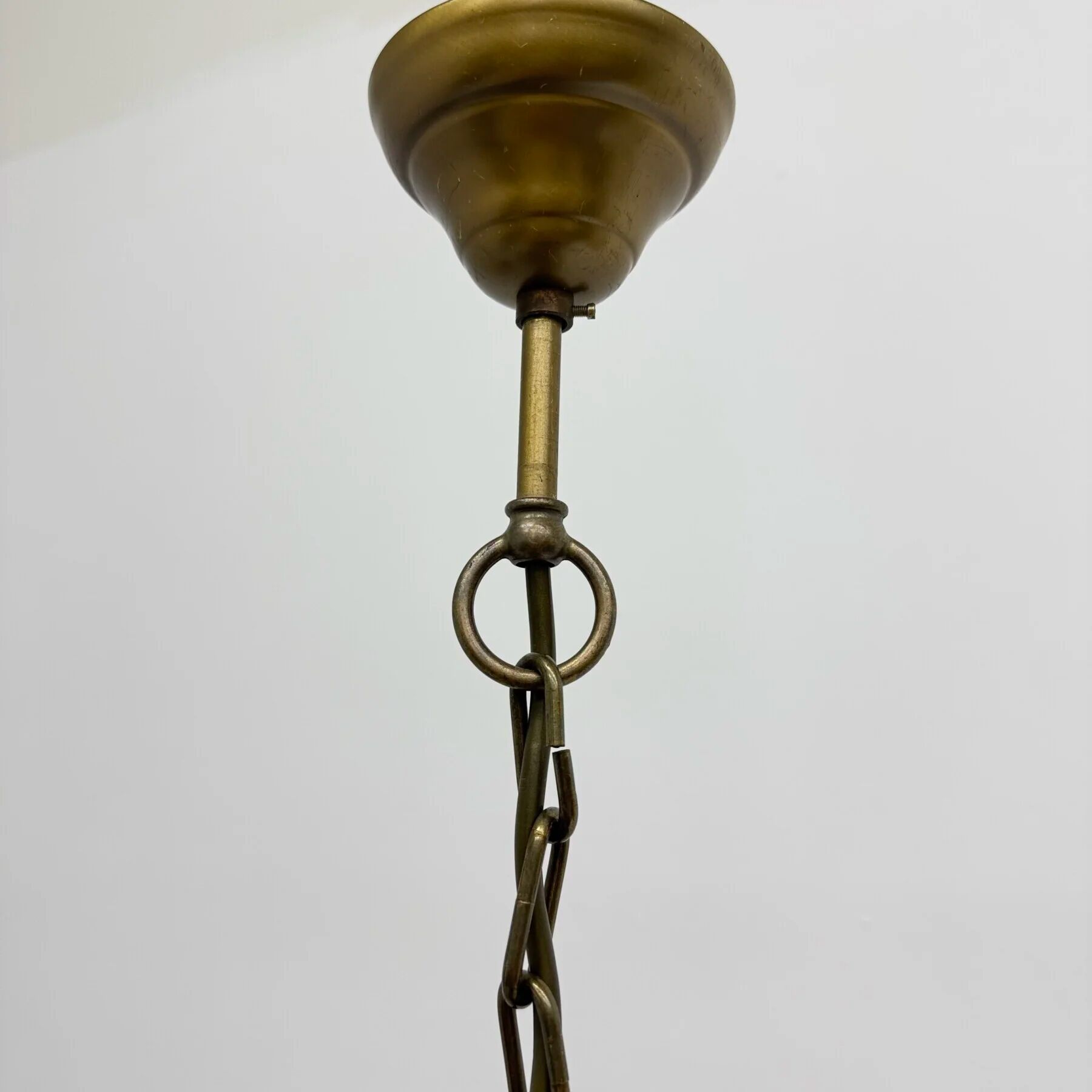 Brutalist glass hanging lamp, 1970s