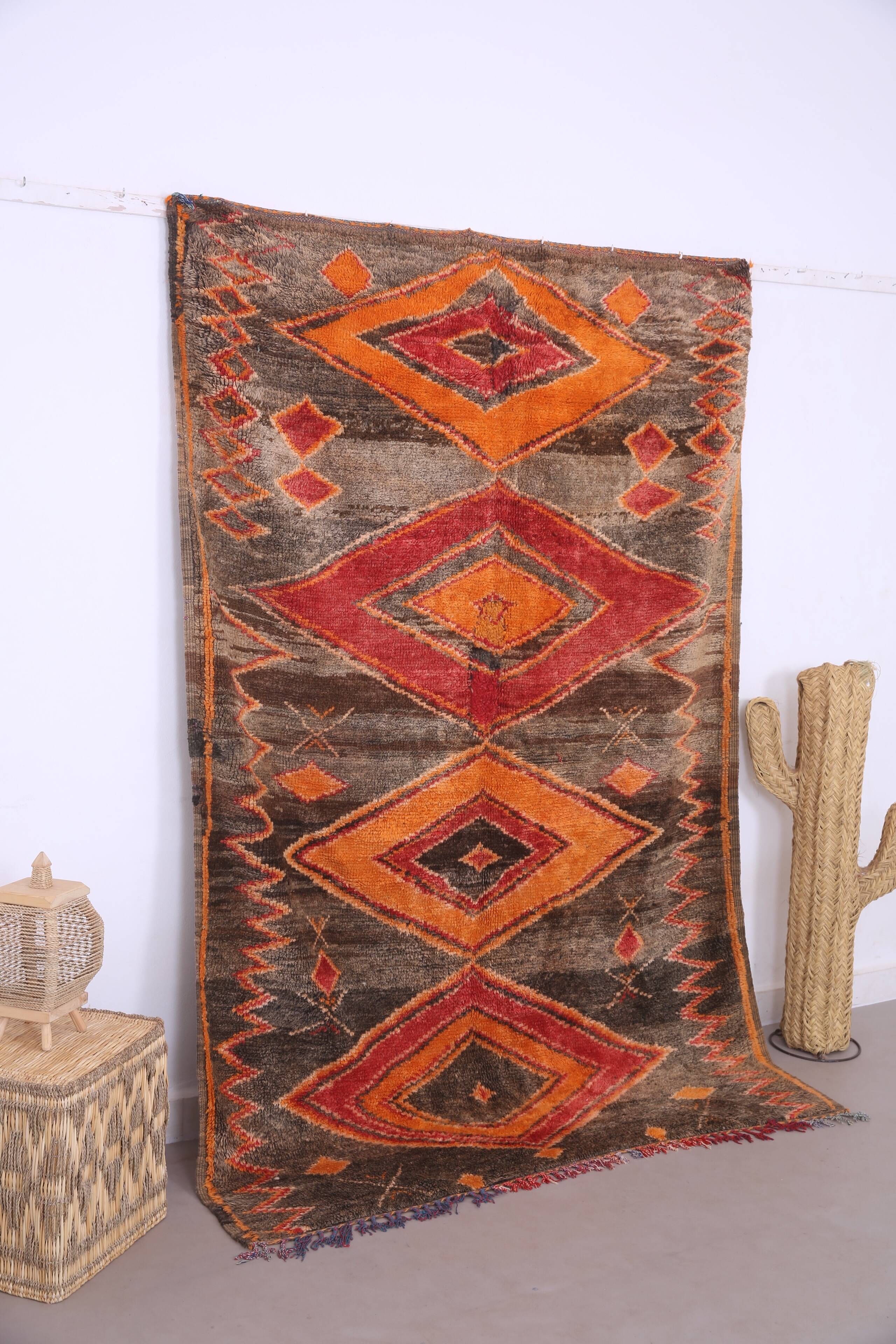 Vintage Moroccan Rug 159 x 238 cm - Bohemian Berber Rug - Antique Wool Rug