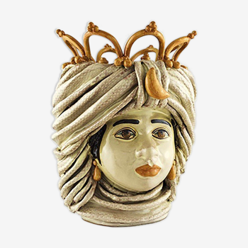 Vase couronne beige femme