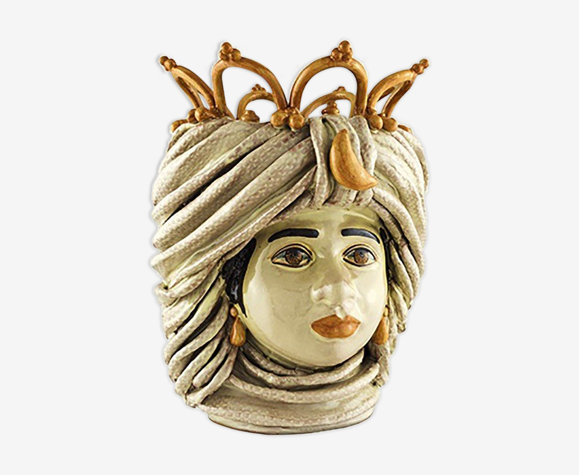 Vase couronne beige femme