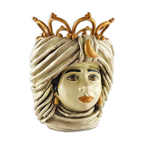 Women's beige crown vase