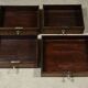 Rare small marquetry display cabinet, louis xvi style – mid 19th century