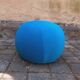 Pair of stools, blue ball ottoman from the 80s.