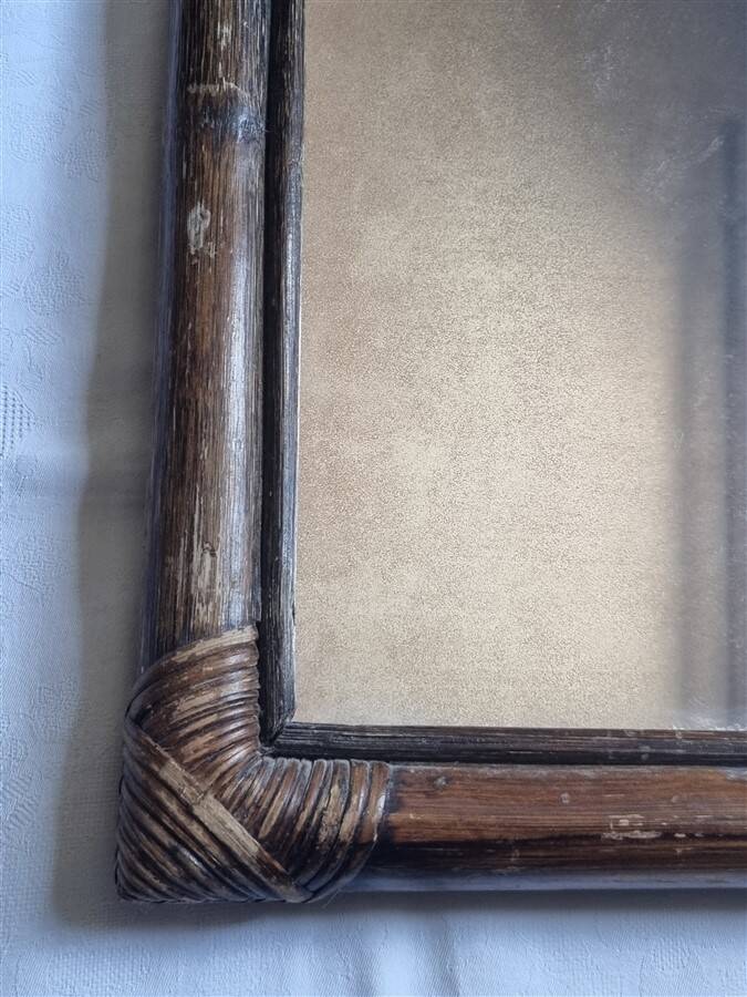 Bamboo mirror 52 x 70 cm