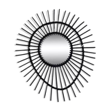 Rattan sun mirror