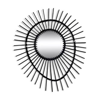 Rattan sun mirror