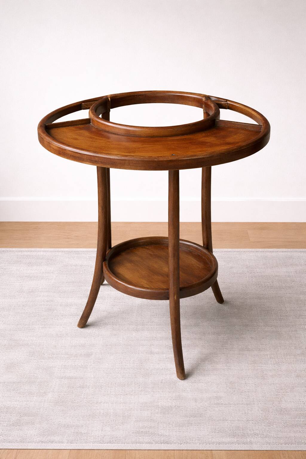 Antique washstand W. Baumann & Co with basin and jug – Earthenware