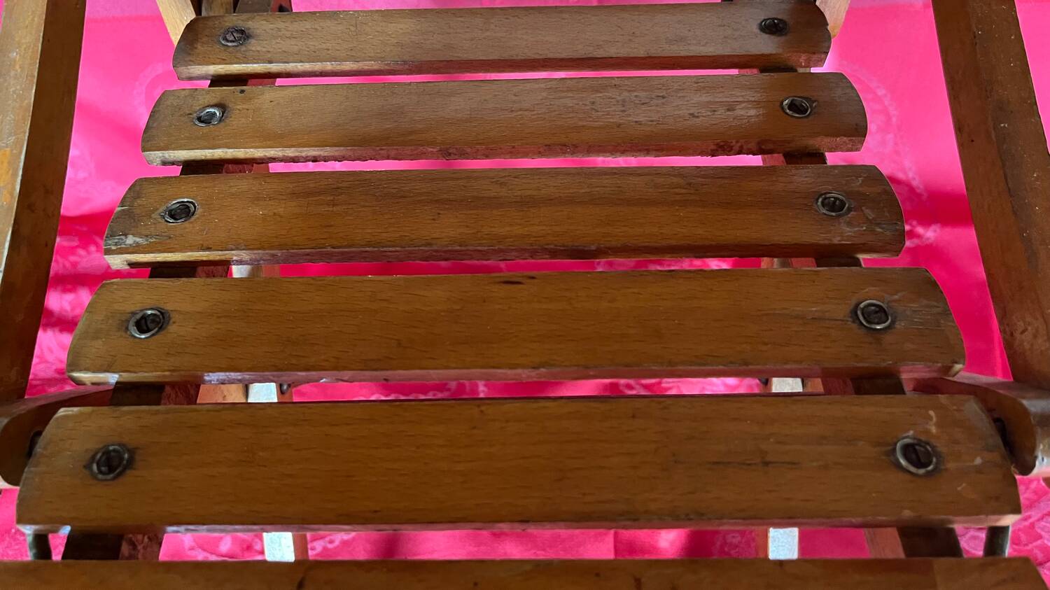 Vintage wooden folding children's chair