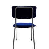 Chaise Gispen 1231 en tissu bleu, années 1960