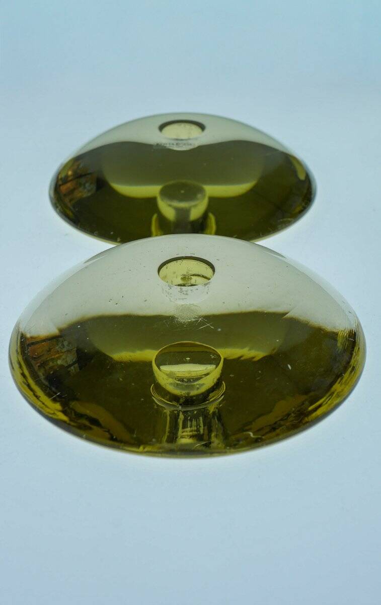 Glass candleholders by Anne Nilsson for Kosta, 2000s, set of 2
