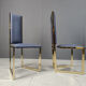 Vintage brass dining chairs set of 6 - 1970s