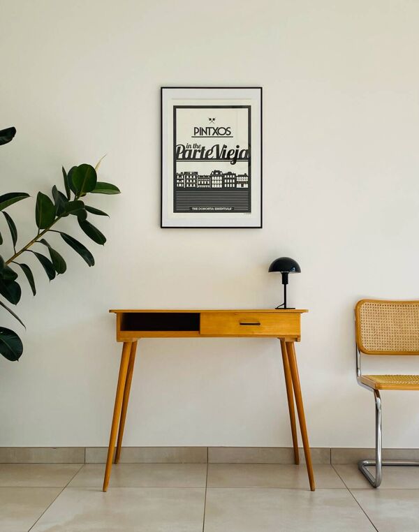 Bureau vintage pieds compas